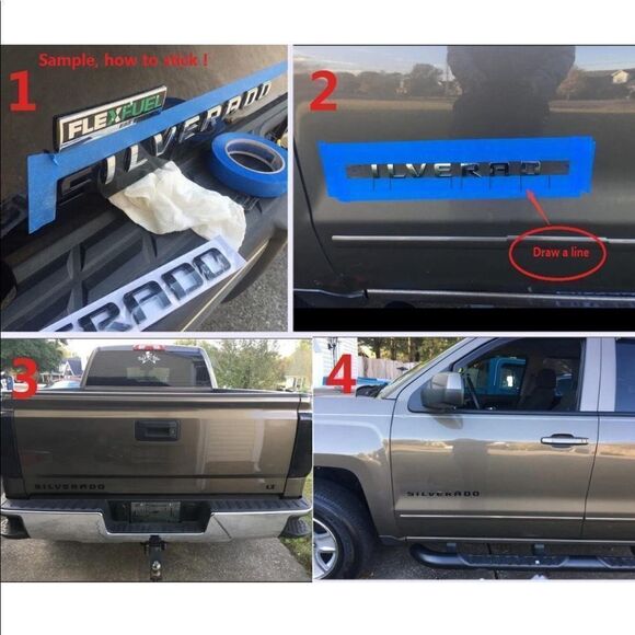 Chevrolet Silverado Red Line 3D Glass Red & Black Emblem NWT - Picture 8 of 8